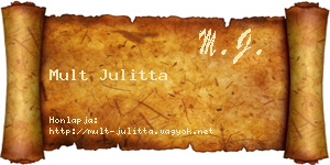 Mult Julitta névjegykártya